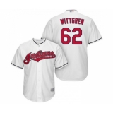 Men's Cleveland Indians #62 Nick Wittgren Replica White Home Cool Base Baseball Jersey