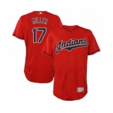 Men's Cleveland Indians #17 Brad Miller Scarlet Alternate Flex Base Authentic Collection Baseball Jersey