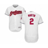 Men's Cleveland Indians #2 Leonys Martin White Home Flex Base Authentic Collection Baseball Jersey
