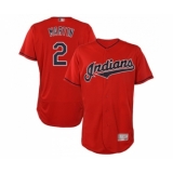 Men's Cleveland Indians #2 Leonys Martin Scarlet Alternate Flex Base Authentic Collection Baseball Jersey