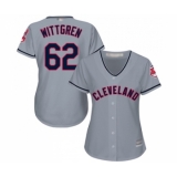 Women's Cleveland Indians #62 Nick Wittgren Replica Grey Road Cool Base Baseball Jersey