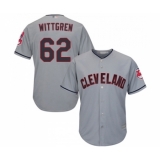 Youth Cleveland Indians #62 Nick Wittgren Replica Grey Road Cool Base Baseball Jersey