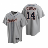 Men's Nike Detroit Tigers #14 Christin Stewart Gray Road Stitched Baseball Jersey