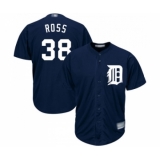 Men's Detroit Tigers #38 Tyson Ross Replica Navy Blue Alternate Cool Base Baseball Jersey