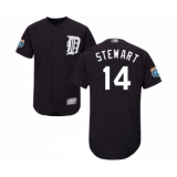 Men's Detroit Tigers #14 Christin Stewart Navy Blue Alternate Flex Base Authentic Collection Baseball Jersey