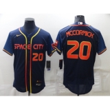 Men's Houston Astros #20 Chas McCormick 2022 Navy Blue City Connect Cool Base Stitched Jersey