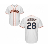 Men's Houston Astros #28 Robinson Chirinos Replica White Home Cool Base Baseball Jersey