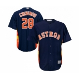 Men's Houston Astros #28 Robinson Chirinos Replica Navy Blue Alternate Cool Base Baseball Jersey