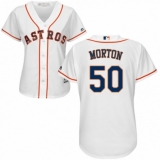 Women's Majestic Houston Astros #50 Charlie Morton Authentic White Home Cool Base MLB Jersey