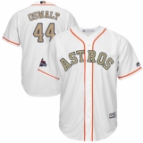 Youth Majestic Houston Astros #44 Roy Oswalt Authentic White 2018 Gold Program Cool Base MLB Jersey