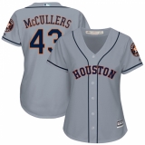 Women's Majestic Houston Astros #43 Lance McCullers Replica Grey Road Cool Base MLB Jersey