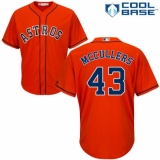 Youth Majestic Houston Astros #43 Lance McCullers Replica Orange Alternate Cool Base MLB Jersey