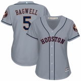 Women's Majestic Houston Astros #5 Jeff Bagwell Replica Grey Road Cool Base MLB Jersey