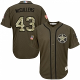 Men's Majestic Houston Astros #43 Lance McCullers Replica Green Salute to Service MLB Jersey