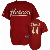 Men's Mitchell and Ness Houston Astros #44 Roy Oswalt Replica Red Throwback MLB Jersey