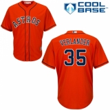 Youth Majestic Houston Astros #35 Justin Verlander Replica Orange Alternate Cool Base MLB Jersey