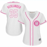 Women's Majestic Houston Astros #35 Justin Verlander Replica White Fashion Cool Base MLB Jersey