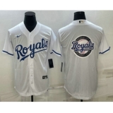 Men's Kansas City Royals Big Logo White Stitched MLB Cool Base Nike Jersey