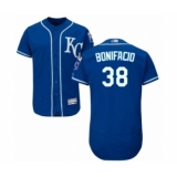 Men's Kansas City Royals #38 Jorge Bonifacio Royal Blue Alternate Flex Base Authentic Collection Baseball Player Jersey
