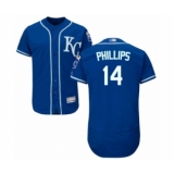 Men's Kansas City Royals #14 Brett Phillips Royal Blue Alternate Flex Base Authentic Collection Baseball Player Jersey