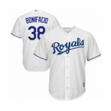Youth Kansas City Royals #38 Jorge Bonifacio Authentic White Home Cool Base Baseball Player Jersey