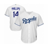 Youth Kansas City Royals #14 Brett Phillips Authentic White Home Cool Base Baseball Player Jersey