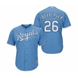 Men's Kansas City Royals #26 Brad Boxberger Replica Light Blue Alternate 1 Cool Base Baseball Jersey