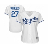 Women's Kansas City Royals #27 Adalberto Mondesi Replica White Home Cool Base Baseball Jersey