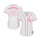 Women's Kansas City Royals #26 Brad Boxberger Replica White Fashion Cool Base Baseball Jersey