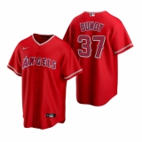 Men's Nike Los Angeles Angels #37 Dylan Bundy Red Alternate Stitched Baseball Jersey