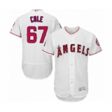 Men's Los Angeles Angels of Anaheim #67 Taylor Cole White Home Flex Base Authentic Collection Baseball Player Jersey
