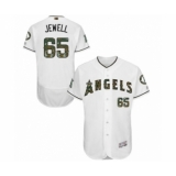 Men's Los Angeles Angels of Anaheim #65 Jake Jewell Authentic White 2016 Memorial Day Fashion Flex Base Baseball Player Jersey