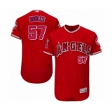 Men's Los Angeles Angels of Anaheim #57 Hansel Robles Red Alternate Flex Base Authentic Collection Baseball Player Jersey