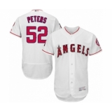 Men's Los Angeles Angels of Anaheim #52 Dillon Peters White Home Flex Base Authentic Collection Baseball Player Jersey