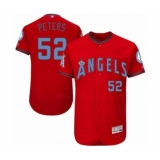 Men's Los Angeles Angels of Anaheim #52 Dillon Peters Authentic Red 2016 Father's Day Fashion Flex Base Baseball Player Jersey