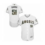 Men's Los Angeles Angels of Anaheim #51 Jaime Barria Authentic White 2016 Memorial Day Fashion Flex Base Baseball Player Jersey