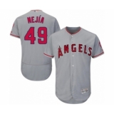 Men's Los Angeles Angels of Anaheim #49 Adalberto Mejia Grey Road Flex Base Authentic Collection Baseball Player Jersey