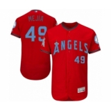 Men's Los Angeles Angels of Anaheim #49 Adalberto Mejia Authentic Red 2016 Father's Day Fashion Flex Base Baseball Player Jersey