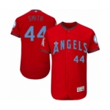 Men's Los Angeles Angels of Anaheim #44 Kevan Smith Grey Road Flex Base Authentic Collection Baseball Player Jersey