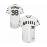 Men's Los Angeles Angels of Anaheim #38 Justin Anderson Authentic White 2016 Memorial Day Fashion Flex Base Baseball Player Jersey