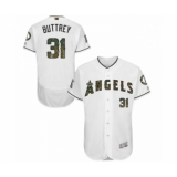 Men's Los Angeles Angels of Anaheim #31 Ty Buttrey Authentic White 2016 Memorial Day Fashion Flex Base Baseball Player Jersey