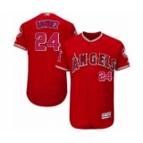 Men's Los Angeles Angels of Anaheim #24 Noe Ramirez Red Alternate Flex Base Authentic Collection Baseball Player Jersey