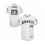 Men's Los Angeles Angels of Anaheim #23 Matt Thaiss Authentic White 2016 Memorial Day Fashion Flex Base Baseball Player Jersey