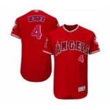 Men's Los Angeles Angels of Anaheim #4 Luis Rengifo Red Alternate Flex Base Authentic Collection Baseball Player Jersey