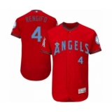 Men's Los Angeles Angels of Anaheim #4 Luis Rengifo Authentic Red 2016 Father's Day Fashion Flex Base Baseball Player Jersey