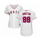 Women's Los Angeles Angels of Anaheim #99 Keynan Middleton Authentic White Home Cool Base Baseball Player Jersey
