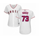 Women's Los Angeles Angels of Anaheim #73 Luis Madero Authentic White Home Cool Base Baseball Player Jersey