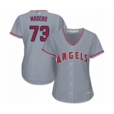 Women's Los Angeles Angels of Anaheim #73 Luis Madero Authentic Grey Road Cool Base Baseball Player Jersey