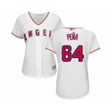 Women's Los Angeles Angels of Anaheim #64 Felix Pena Authentic White Home Cool Base Baseball Player Jersey