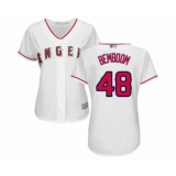 Women's Los Angeles Angels of Anaheim #48 Anthony Bemboom Authentic White Home Cool Base Baseball Player Jersey